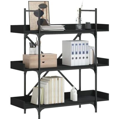 vidaXL 3-Tier Bücherregal Schwarz - Bücherregal vidaXL 3-Tier Bücherregal Schwarz - Bücherregal