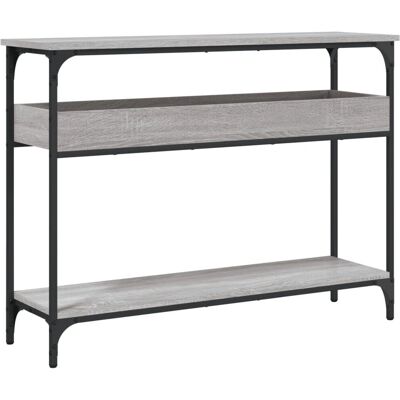 vidaXL Konsole mit Regal - Beistelltisch - Grau Sonoma vidaXL Konsole mit Regal - Beistelltisch - Grau Sonoma