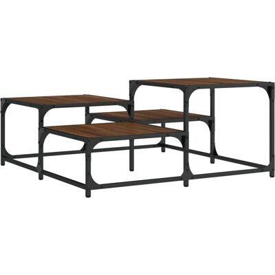 vidaXL Table basse Chêne brun 87,5x87,5x40 cm Bois ingénierie - Publicité vidaXL Table basse Chêne brun 87,5x87,5x40 cm Bois ingénierie - Publicité