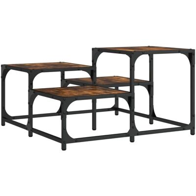 Table basse vidaXL Chêne Fumé 68x68x40 cm Bois Stratifié - Table basse - Publicité Table basse vidaXL Chêne Fumé 68x68x40 cm Bois Stratifié - Table basse - Publicité