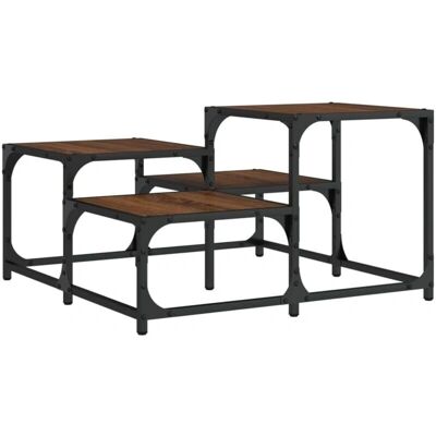 vidaXL Brauner Eichen-Couchtisch - Tisch vidaXL Brauner Eichen-Couchtisch - Tisch