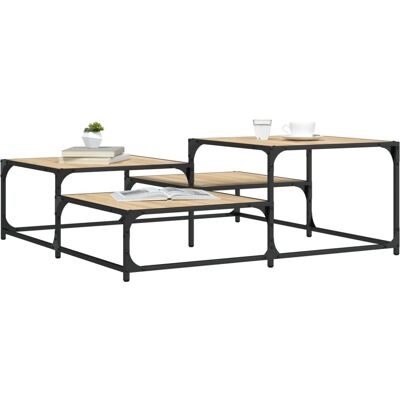 vidaXL Sonoma Eichen Coffee Table - 107x107x40 cm - Moderner Industrielles Design vidaXL Sonoma Eichen Coffee Table - 107x107x40 cm - Moderner Industrielles Design