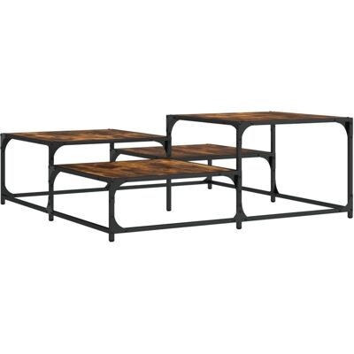 vidaXL Salontafel Rookeik 107x107x40 cm - Salontafel vidaXL Salontafel Rookeik 107x107x40 cm - Salontafel