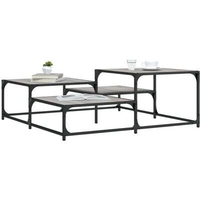 vidaXL Graues Sonoma 107x107x40 cm Engineered Wood Couchtisch vidaXL Graues Sonoma 107x107x40 cm Engineered Wood Couchtisch