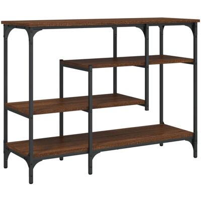 vidaXL Mesa Consola con Estantes Roble Marrón - Sofá - Pasillo vidaXL Mesa Consola con Estantes Roble Marrón - Sofá - Pasillo