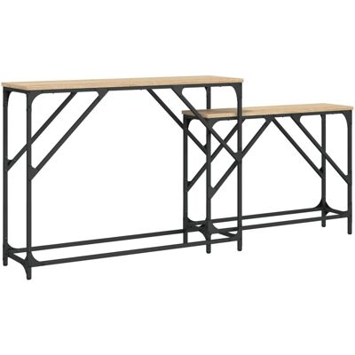 vidaXL 837803 Nesting Tafels Sonoma Eik - Salontafel/Side/Tafel vidaXL 837803 Nesting Tafels Sonoma Eik - Salontafel/Side/Tafel
