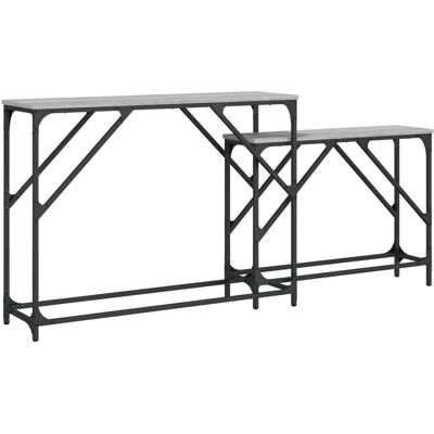 vidaXL 837805 Nesting Konsole Tische Grau Sonoma - Beistelltisch vidaXL 837805 Nesting Konsole Tische Grau Sonoma - Beistelltisch