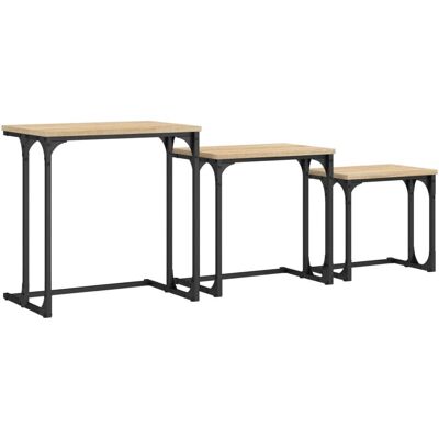 vidaXL Nesting Coffee Tables 3 Stück Sonoma Eiche - Couchtisch vidaXL Nesting Coffee Tables 3 Stück Sonoma Eiche - Couchtisch