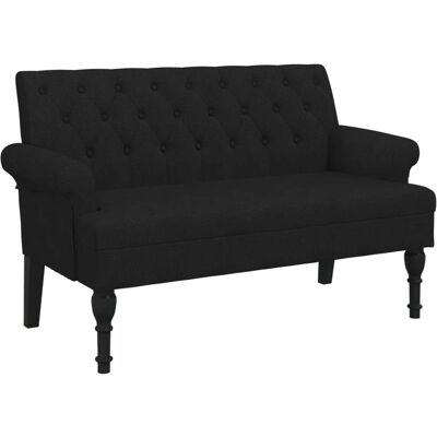 vidaXL Banco con Respaldo - Negro - Banco con respaldo vidaXL Banco con Respaldo - Negro - Banco con respaldo