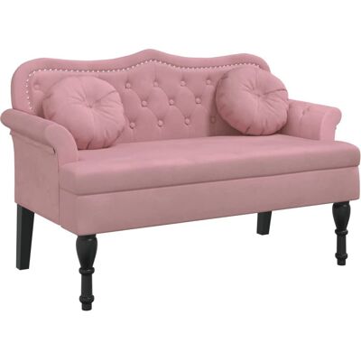 vidaXL Sitzbank Rosa Samt 120,5x65x75cm - Indoor Bench vidaXL Sitzbank Rosa Samt 120,5x65x75cm - Indoor Bench
