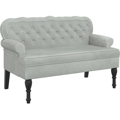 VidaXL Binnenbank - Grijze Fluwelen, Model 372156 VidaXL Binnenbank - Grijze Fluwelen, Model 372156