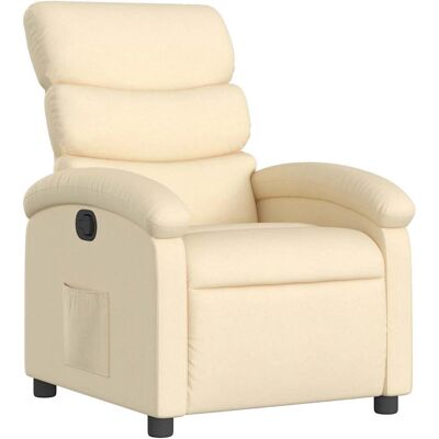 Chaise d'accent vidaXL - Reclinable manuel Crème - Publicité Chaise d'accent vidaXL - Reclinable manuel Crème - Publicité