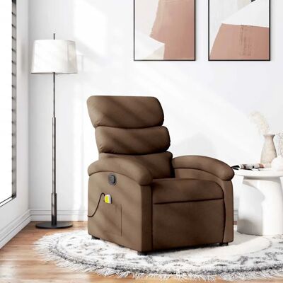 Chaise Longue Relax avec Massage Marron vidaXL - Publicité Chaise Longue Relax avec Massage Marron vidaXL - Publicité