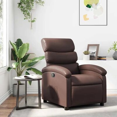 vidaXL Fauteuil relax en cuir synthétique marron - Relax Chair - Publicité vidaXL Fauteuil relax en cuir synthétique marron - Relax Chair - Publicité