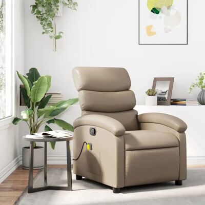 Fauteuil de massage inclinable vidaXL - Fonction manuelle, Vibration 6 points, Cuir synthétique Fauteuil de massage inclinable vidaXL - Fonction manuelle, Vibration 6 points, Cuir synthétique