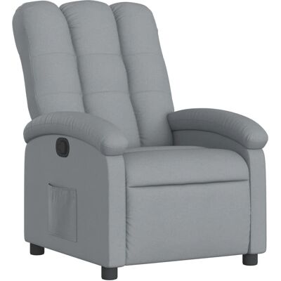 fauteuil relax tissu gris clair vidaXL - Gris - Publicité fauteuil relax tissu gris clair vidaXL - Gris - Publicité