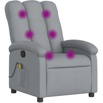 vidaXL Fauteuil Massant Relax Gris Clair - Publicité vidaXL Fauteuil Massant Relax Gris Clair - Publicité