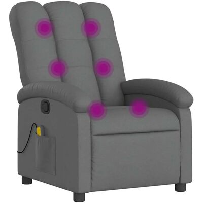 chaise d'accent vidaXL - Canapé relax inclinable - Gris - Publicité chaise d'accent vidaXL - Canapé relax inclinable - Gris - Publicité