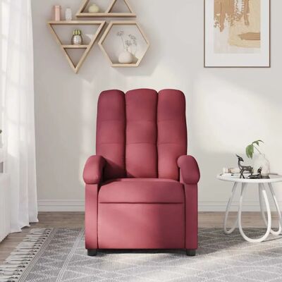 vidaXL Fauteuil de massage inclinable rouge vin - Relax avec système manuel - Publicité vidaXL Fauteuil de massage inclinable rouge vin - Relax avec système manuel - Publicité