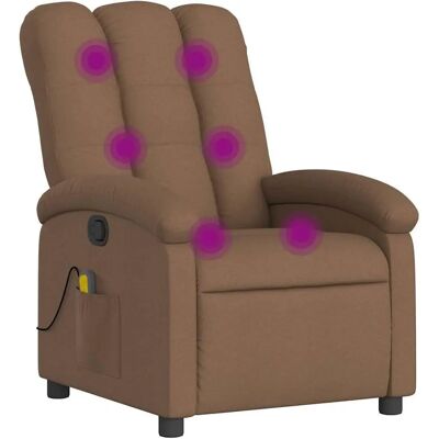 vidaXL Relaxfauteuil - Massage handmatig bruin vidaXL Relaxfauteuil - Massage handmatig bruin