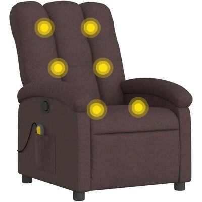 Chaise de Massage Reclinable vidaXL - Marron - Publicité Chaise de Massage Reclinable vidaXL - Marron - Publicité