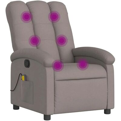 Relaxsessel taupe avec massage vidaXL - Fauteuil relax - Publicité Relaxsessel taupe avec massage vidaXL - Fauteuil relax - Publicité