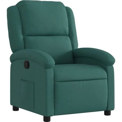 Fauteuil inclinable en tissu vert foncé VidaXL - Publicité Fauteuil inclinable en tissu vert foncé VidaXL - Publicité