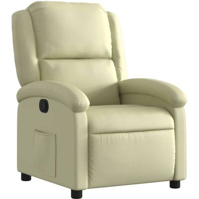Chaise d'accent vidaXL - Reclinable manuel - Cuir véritable - Structure stable - Publicité Chaise d'accent vidaXL - Reclinable manuel - Cuir véritable - Structure stable - Publicité
