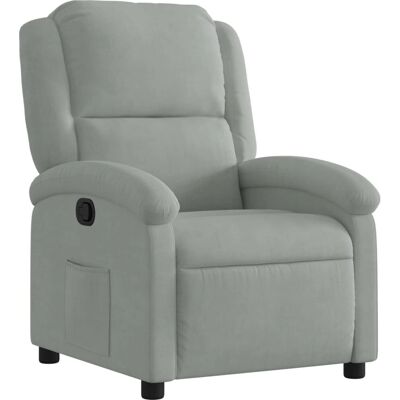 Chaise d'accent vidaXL - Reclinable manuel - Velours doux - Poche latérale - Structure durable - Publicité Chaise d'accent vidaXL - Reclinable manuel - Velours doux - Poche latérale - Structure durable - Publicité
