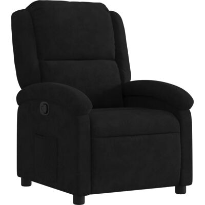 vidaXL Fauteuil inclinable en velours noir - 923387 - Publicité vidaXL Fauteuil inclinable en velours noir - 923387 - Publicité