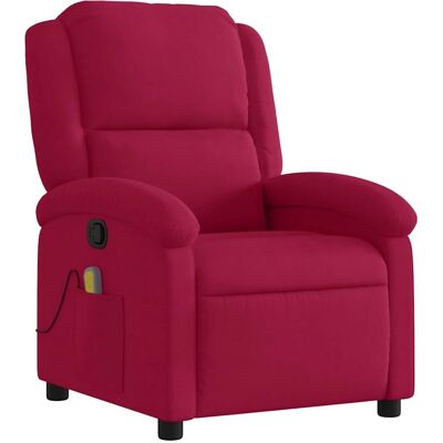 vidaXL Vino Tinto Elektrische Massage Relaxfauteuil vidaXL Vino Tinto Elektrische Massage Relaxfauteuil