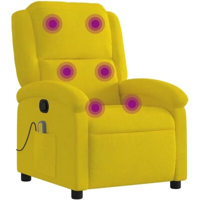 VidaXL Accent Chair - Handmatige Verstelbare Fluwelen Geel VidaXL Accent Chair - Handmatige Verstelbare Fluwelen Geel