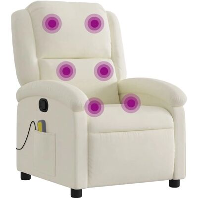 vidaXL Accentstoel - Fluwelen Massagestoel - 135° vidaXL Accentstoel - Fluwelen Massagestoel - 135°