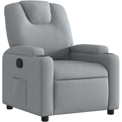 Fauteuil inclinable gris clair VidaXL - Siège accent - Publicité Fauteuil inclinable gris clair VidaXL - Siège accent - Publicité