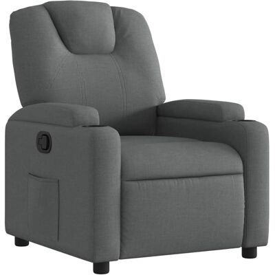 Chaise d'accent VidaXL - Reclinable manuel - Gris foncé - Publicité Chaise d'accent VidaXL - Reclinable manuel - Gris foncé - Publicité