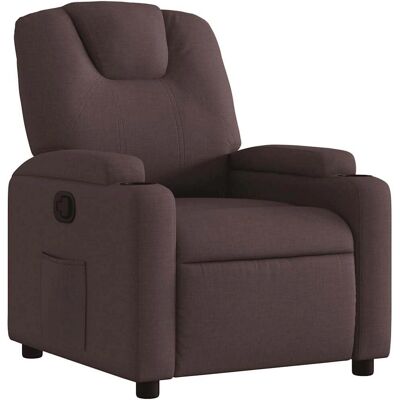 vidaXL Fauteuil Récamier en Tissu Marron Foncé - Repose-Pieds - Publicité vidaXL Fauteuil Récamier en Tissu Marron Foncé - Repose-Pieds - Publicité