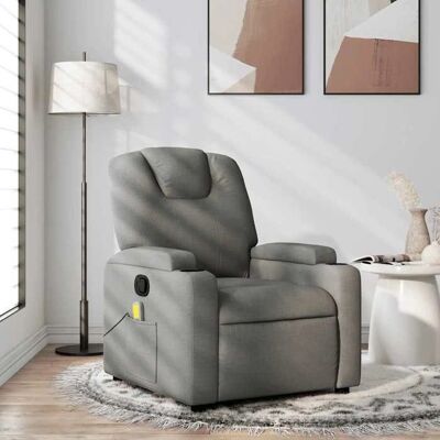 vidaXL Elektrische relaxfauteuil met massage - Donkergrijs vidaXL Elektrische relaxfauteuil met massage - Donkergrijs