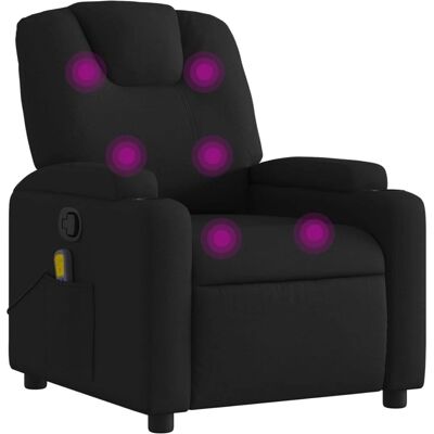 vidaXL Massagesessel - Handmatige Recline - 6-Point Vibratie - Zwart vidaXL Massagesessel - Handmatige Recline - 6-Point Vibratie - Zwart