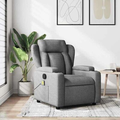 vidaXL Massage Relaxfauteuil Donkergrijs vidaXL Massage Relaxfauteuil Donkergrijs