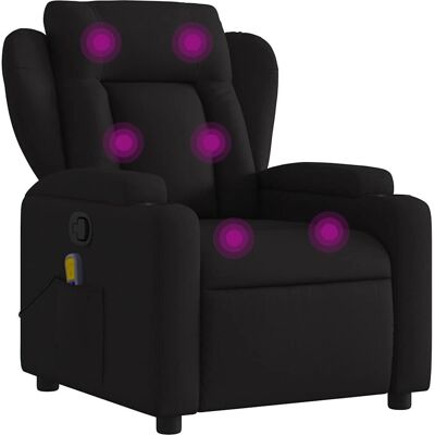 vidaXL Massagestoel - Handmatige Recline - Zwart - Meubel vidaXL Massagestoel - Handmatige Recline - Zwart - Meubel