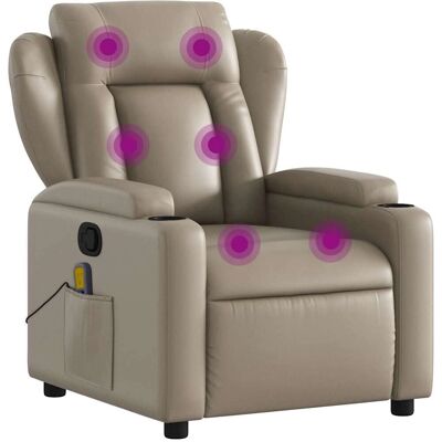 Fauteuil de massage inclinable vidaXL - Cuir synthétique, 110kg max - Publicité Fauteuil de massage inclinable vidaXL - Cuir synthétique, 110kg max - Publicité
