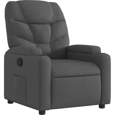 Fauteuil inclinable gris foncé vidaXL956516 - Gris - Publicité Fauteuil inclinable gris foncé vidaXL956516 - Gris - Publicité