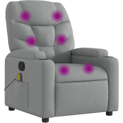 Chaise d'accent VidaXL - Reclinable manuel gris clair - Publicité Chaise d'accent VidaXL - Reclinable manuel gris clair - Publicité