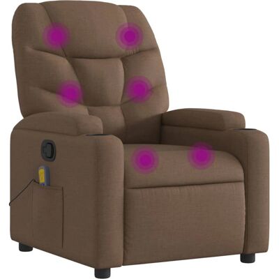 vidaXL Fauteuil Accent - Reclining Massage Armchair Marron - Publicité vidaXL Fauteuil Accent - Reclining Massage Armchair Marron - Publicité