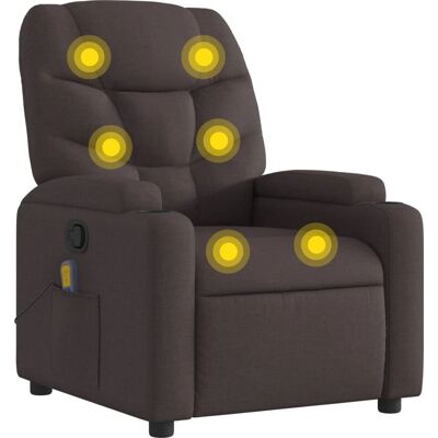 Fauteuil de massage VidaXL - Réglable manuellement, Massage à 6 points, Marron foncé Fauteuil de massage VidaXL - Réglable manuellement, Massage à 6 points, Marron foncé