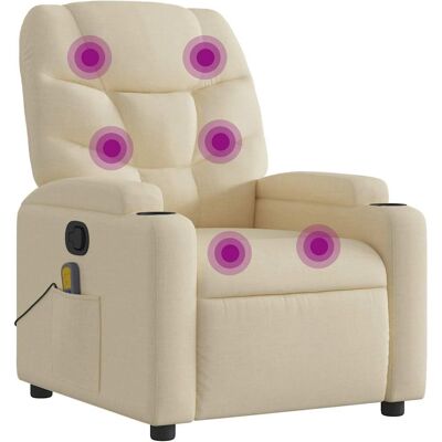 Fauteuil de massage relaxant vidaXL - Crème - Publicité Fauteuil de massage relaxant vidaXL - Crème - Publicité