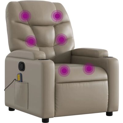 VidaXL Fauteuil - Massage, Verstelbaar, Kunstleer - Meubels VidaXL Fauteuil - Massage, Verstelbaar, Kunstleer - Meubels