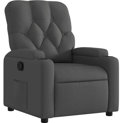 Fauteuil relax en gris foncé VidaXL - Reclinable - Manuel - Publicité Fauteuil relax en gris foncé VidaXL - Reclinable - Manuel - Publicité