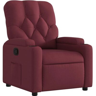 VIDAXL Fauteuil Relax - Tissu Rouge Vin - Confort et Stabilité - Publicité VIDAXL Fauteuil Relax - Tissu Rouge Vin - Confort et Stabilité - Publicité