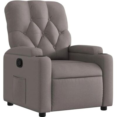 vidaXL Fauteuil Reclinable en Tissu Taupe - Siège Relax - Publicité vidaXL Fauteuil Reclinable en Tissu Taupe - Siège Relax - Publicité